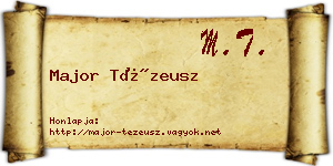 Major Tézeusz névjegykártya
